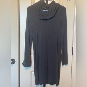 WHBM I White House Black Market Dark Gray Cowl Neck Mini Dress Small